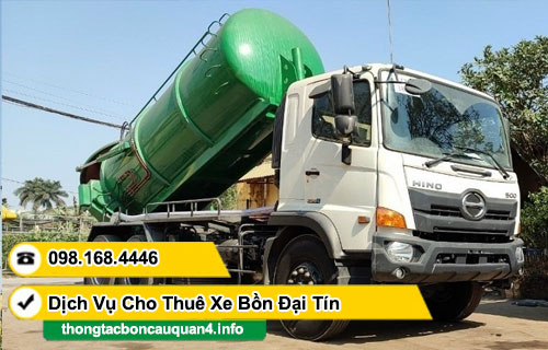 Xe bồn vận chuyển, hút chất thải tphcm